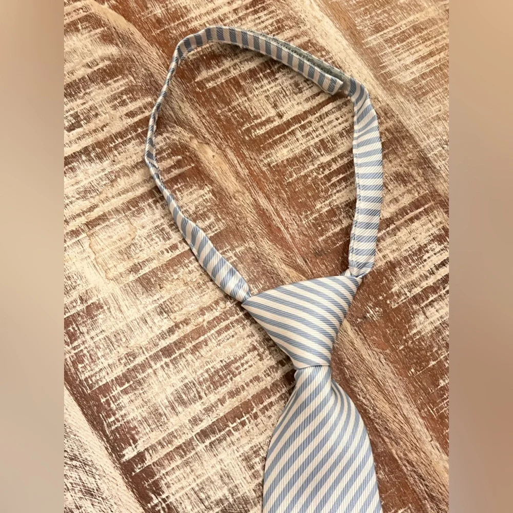 Kids Striped Blue Tie